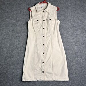 House Of Harlow 1960‎ Cream Denim Midi Dress Size Medium